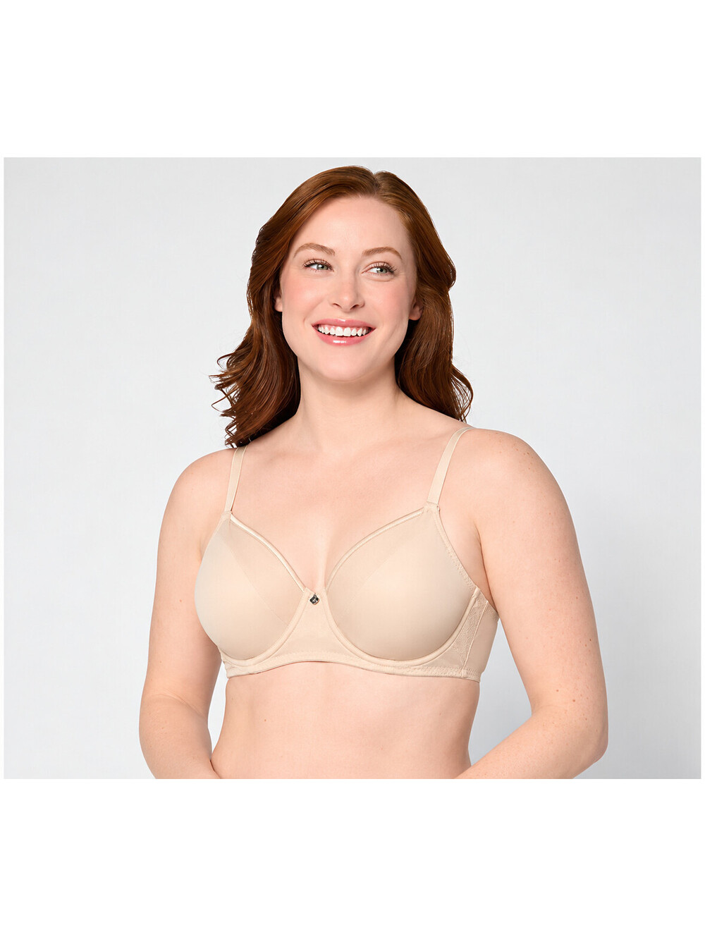Breezies Fan Lace Unlined Underwire Adjustable Straps Bra Sunbeige, Size 38D